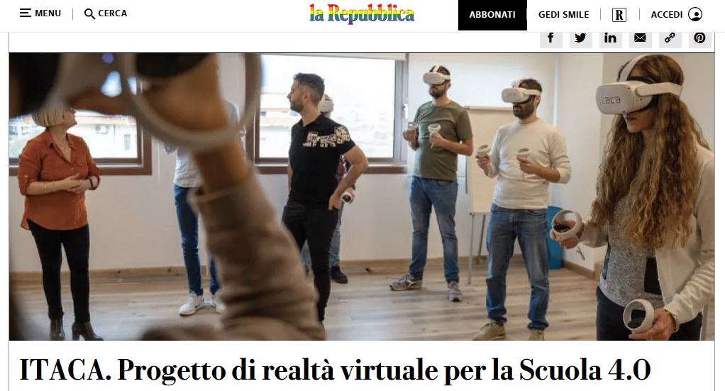 ITACA. Progetto di realtà virtuale per la Scuola 4.0 | Repubblica